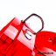 Lockable Wrist Cuffs Red PVC