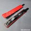 Leather Locking Padded BDSM Ankle Cuffs “Luxury” Red