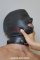 Leather hood open mouth
