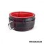 Leather padded collar “Softy” Red