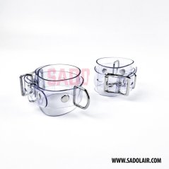 Lockable Wrist Cuffs Transparent PVC