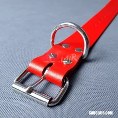 Leather Bondage Belt 40mm Red ( 50 - 120cm )