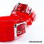 Lockable Wrist Cuffs Red PVC