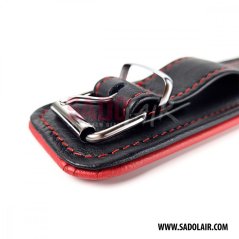 Leather padded collar “Softy” Red