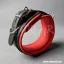 Leather Locking Padded BDSM Collar “Luxury” Red