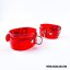 Lockable Wrist Cuffs Red PVC