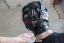 Deprivation hood with nose hole