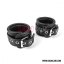 Leather padded wrist cuffs "Softy" Black