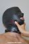 Leather hood open mouth