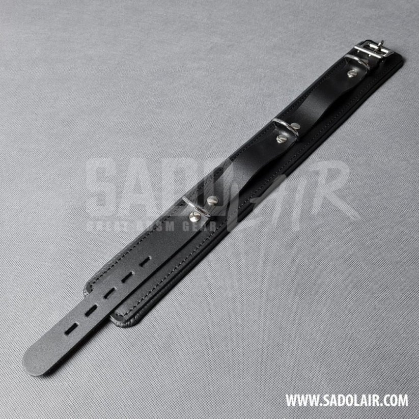 Leather Locking Padded BDSM Collar “Luxury” Black