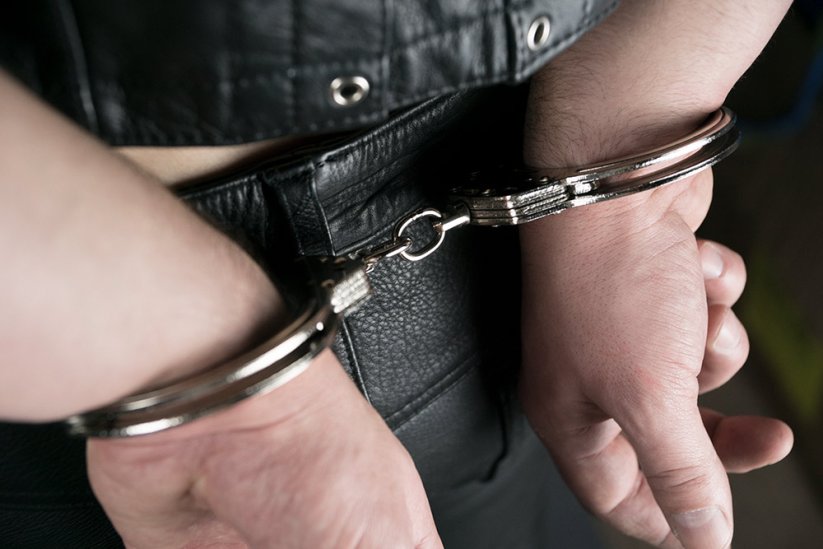 Steel police hand cuffs