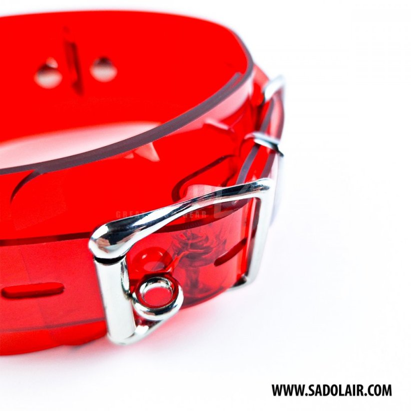 Lockable Collar Red PVC