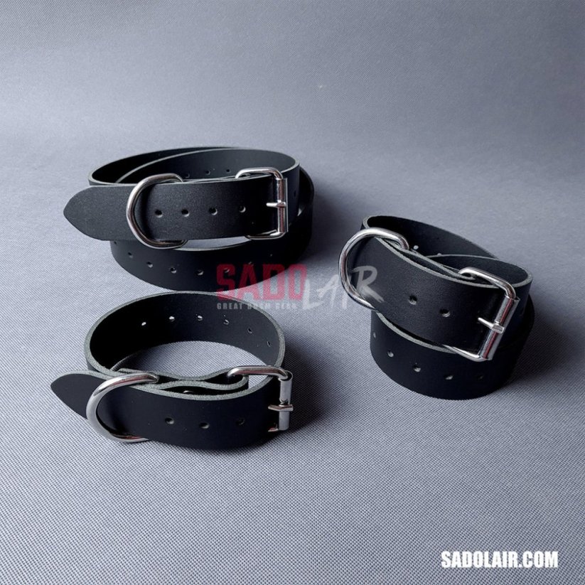 Leather Bondage Belt 40mm Black ( 50 - 120cm )