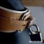 Leather Locking Padded BDSM Collar “Luxury” Brown
