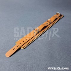 Leather Locking Padded BDSM Collar “Luxury” Brown