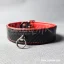 Leather Fetish Collar Carbon Red