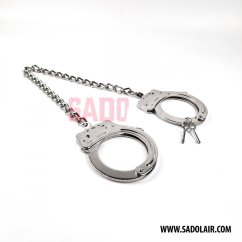 Steel police ankle cuffs