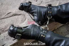 Bondage strict leather socks / cuffs