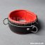Leather Locking Padded BDSM Collar “Luxury” Red